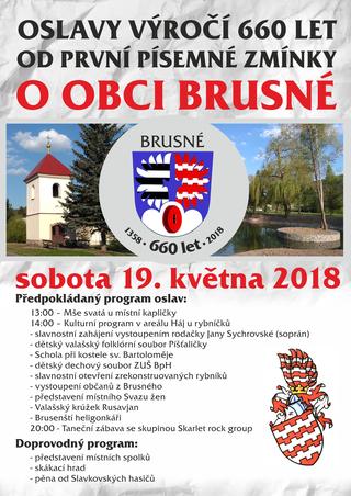 Oslavy 660 let obce Brusné