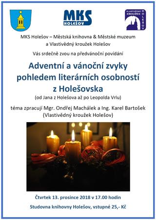 2018_12_13_Adventní a vánoční zvyky pohledem literárních osobností z Holešovska_plakat.jpg